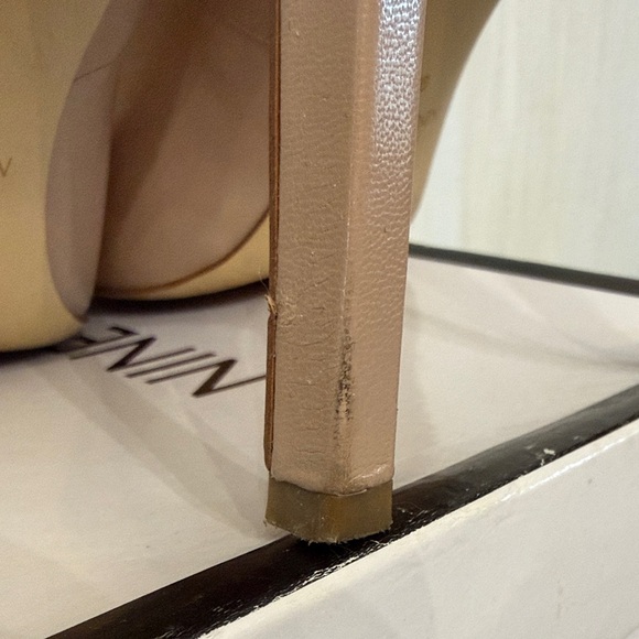 Nine West Nude Camel Leather Women’s Dress Heels Pumps Sz 9 - Picture 6 of 7